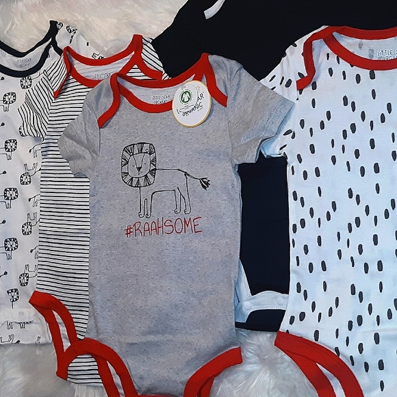 NWT Little Star Organic Super soft 5 pack Bodysuits *18mo* - Picture 4 of 14